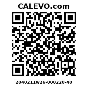 Calevo.com Preisschild 2040211w26-008220-40