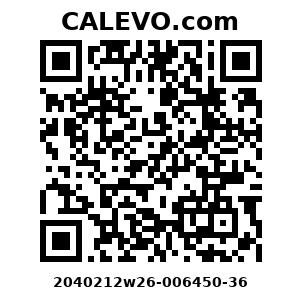 Calevo.com Preisschild 2040212w26-006450-36