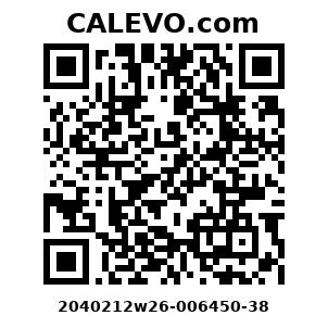 Calevo.com Preisschild 2040212w26-006450-38