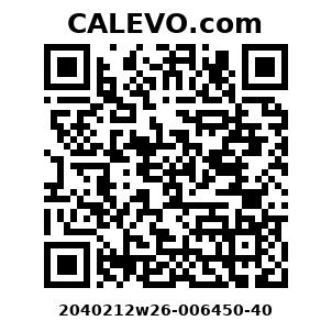 Calevo.com Preisschild 2040212w26-006450-40