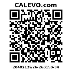 Calevo.com Preisschild 2040212w26-260150-34