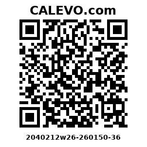 Calevo.com Preisschild 2040212w26-260150-36