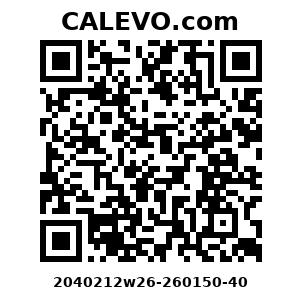 Calevo.com Preisschild 2040212w26-260150-40