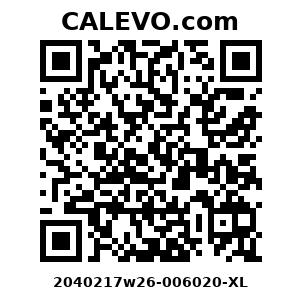 Calevo.com Preisschild 2040217w26-006020-XL