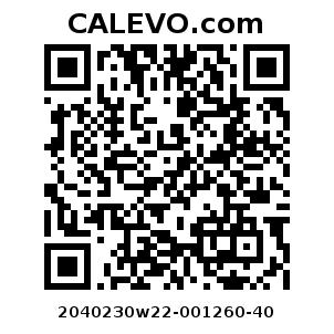 Calevo.com Preisschild 2040230w22-001260-40
