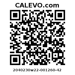 Calevo.com Preisschild 2040230w22-001260-42