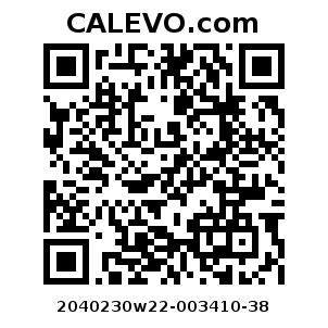 Calevo.com Preisschild 2040230w22-003410-38