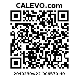 Calevo.com Preisschild 2040230w22-006570-40