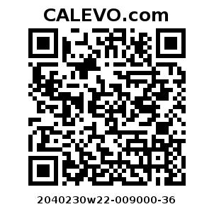 Calevo.com pricetag 2040230w22-009000-36