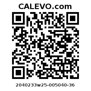 Calevo.com Preisschild 2040233w25-005040-36