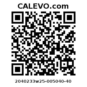Calevo.com Preisschild 2040233w25-005040-40