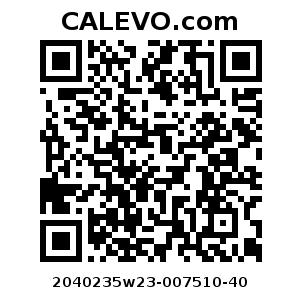 Calevo.com pricetag 2040235w23-007510-40