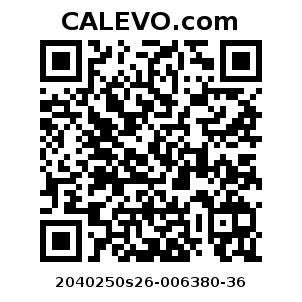 Calevo.com Preisschild 2040250s26-006380-36