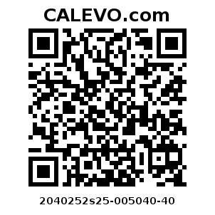 Calevo.com pricetag 2040252s25-005040-40