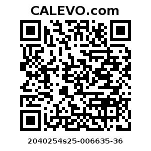 Calevo.com pricetag 2040254s25-006635-36