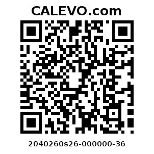Calevo.com Preisschild 2040260s26-000000-36