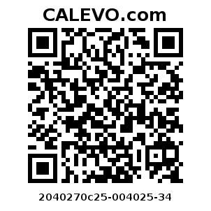 Calevo.com pricetag 2040270c25-004025-34