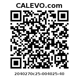 Calevo.com pricetag 2040270c25-004025-40