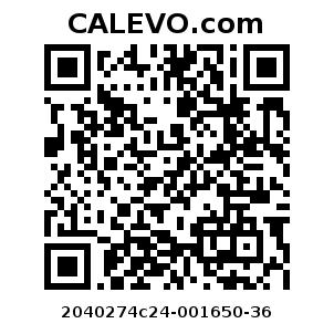 Calevo.com Preisschild 2040274c24-001650-36