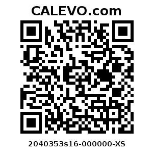 Calevo.com Preisschild 2040353s16-000000-XS