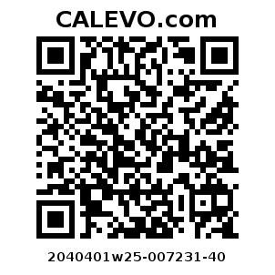 Calevo.com Preisschild 2040401w25-007231-40