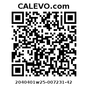 Calevo.com Preisschild 2040401w25-007231-42