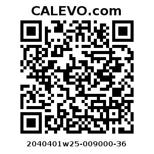 Calevo.com Preisschild 2040401w25-009000-36