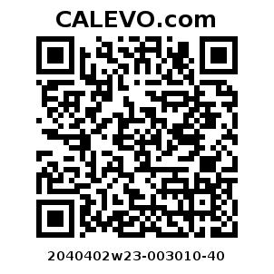 Calevo.com Preisschild 2040402w23-003010-40
