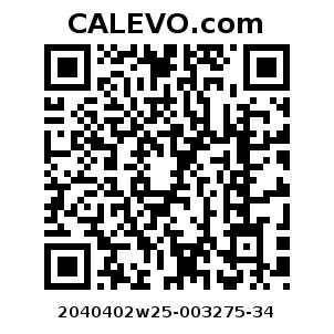 Calevo.com Preisschild 2040402w25-003275-34