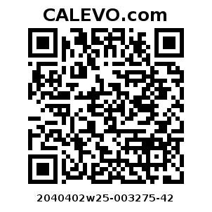 Calevo.com Preisschild 2040402w25-003275-42