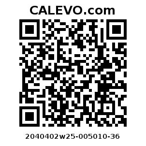 Calevo.com Preisschild 2040402w25-005010-36