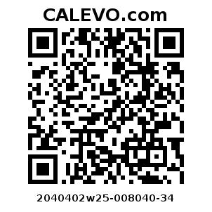 Calevo.com Preisschild 2040402w25-008040-34