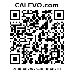 Calevo.com Preisschild 2040402w25-008040-38