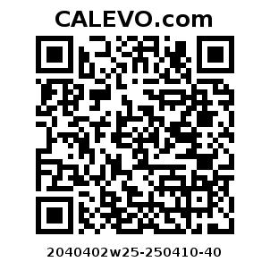 Calevo.com Preisschild 2040402w25-250410-40