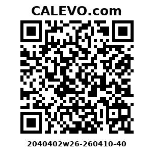 Calevo.com Preisschild 2040402w26-260410-40