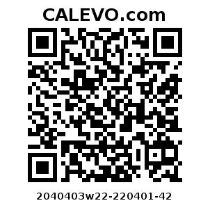 Calevo.com Preisschild 2040403w22-220401-42