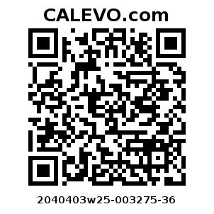 Calevo.com Preisschild 2040403w25-003275-36