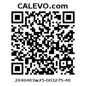 Calevo.com Preisschild 2040403w25-003275-40