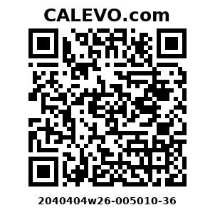 Calevo.com Preisschild 2040404w26-005010-36