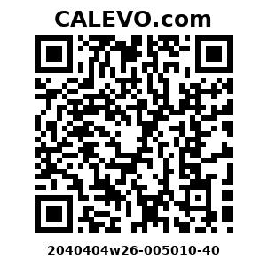 Calevo.com Preisschild 2040404w26-005010-40