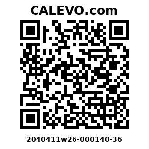 Calevo.com Preisschild 2040411w26-000140-36