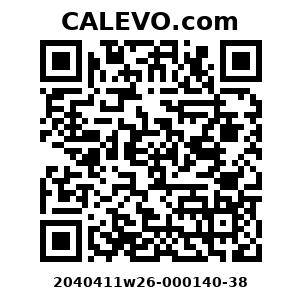 Calevo.com Preisschild 2040411w26-000140-38