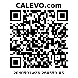 Calevo.com Preisschild 2040501w26-260559-XS