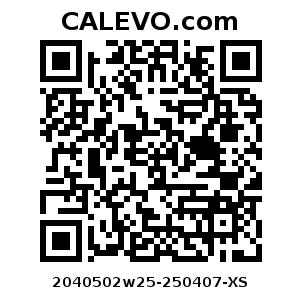 Calevo.com Preisschild 2040502w25-250407-XS
