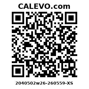 Calevo.com Preisschild 2040502w26-260559-XS