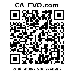 Calevo.com Preisschild 2040503w22-005240-XS