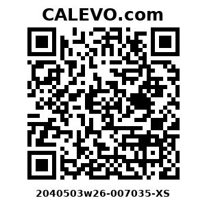 Calevo.com Preisschild 2040503w26-007035-XS