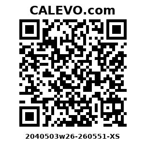 Calevo.com Preisschild 2040503w26-260551-XS
