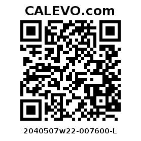 Calevo.com Preisschild 2040507w22-007600-L
