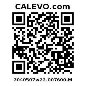 Calevo.com Preisschild 2040507w22-007600-M
